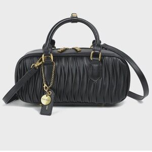 PIXIE MOOD Paris Top Handle Bag Purse Crossbody Vegan Leather Black BRAND NEW